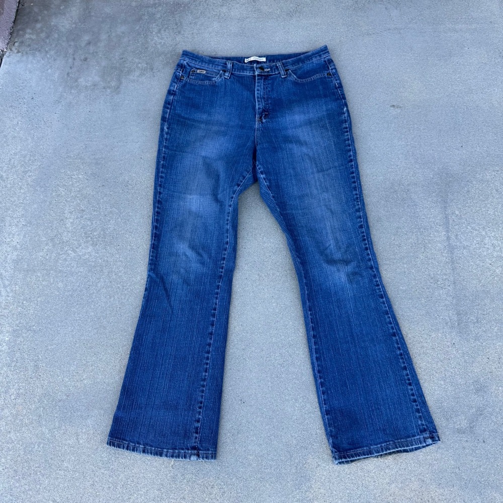 Lee Relaxed Bootcut Jeans Womens 12 Medium Blue Denim Mid Rise